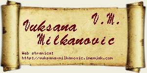 Vuksana Milkanović vizit kartica